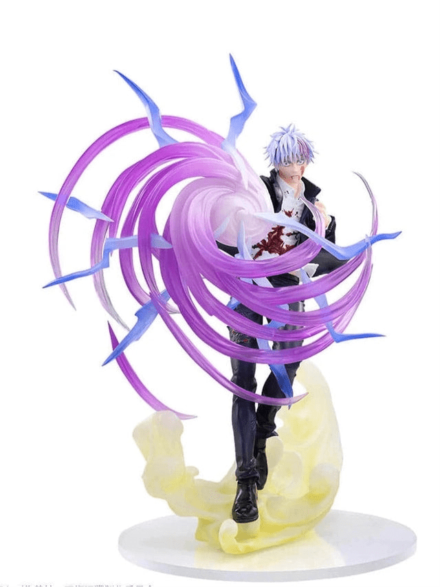JUJUTSU KAISEN FIGURA SATORU GOJO HOLLOW PURPLE KYOSHIKI MURASAKI LUMINASTA COMO NUEVA STOCK JAPÓN 5-6 sem.